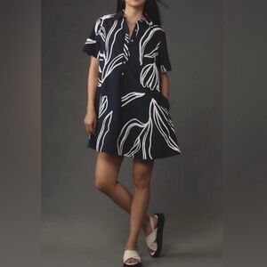 Anthropologie The Pollie Shortsleeve Tunic Mini Dress (M)